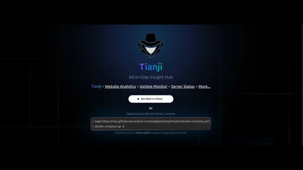 Installer Tianji: l&rsquo;outil 3 en 1 sous docker