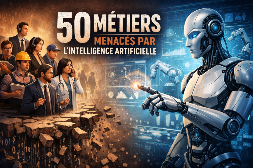 Les 50 métiers menacés par l&rsquo;Intelligence Artificielle