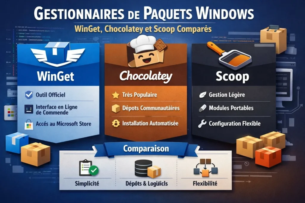 Comparaison des gestionnaires de paquets