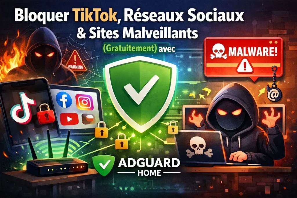Bloquer TikTok, les réseaux sociaux et les sites malveillants (Gratuitement) avec AdGuard Home